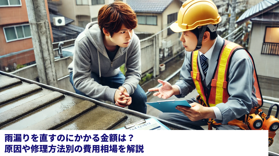 雨漏りを直すのにかかる金額は？原因や修理方法別の費用相場を解説