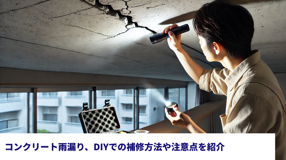 コンクリート雨漏り、DIYでの補修方法や注意点を紹介