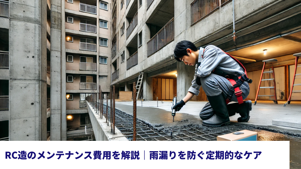 RC造のメンテナンス費用を解説｜雨漏りを防ぐ定期的なケア