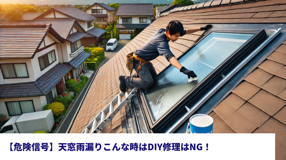【危険信号】天窓雨漏りこんな時はDIY修理はNG！