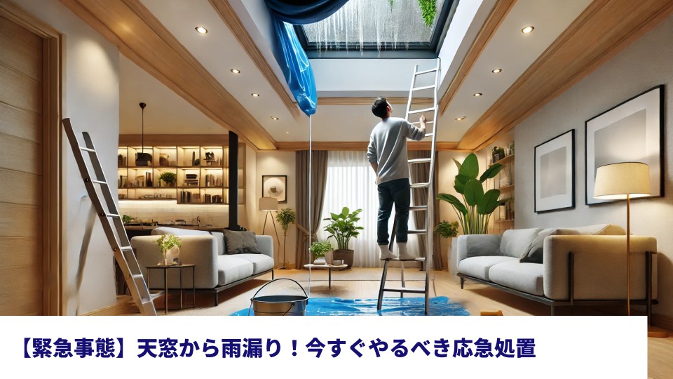 【緊急事態】天窓から雨漏り！今すぐやるべき応急処置
