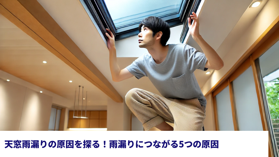 天窓雨漏りの原因を探る！雨漏りにつながる5つの原因
