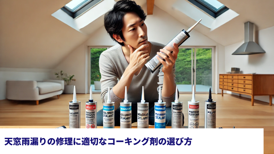 天窓雨漏りの修理に適切なコーキング剤の選び方