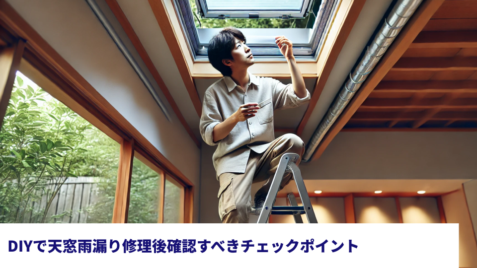 DIYで天窓雨漏り修理後確認すべきチェックポイント