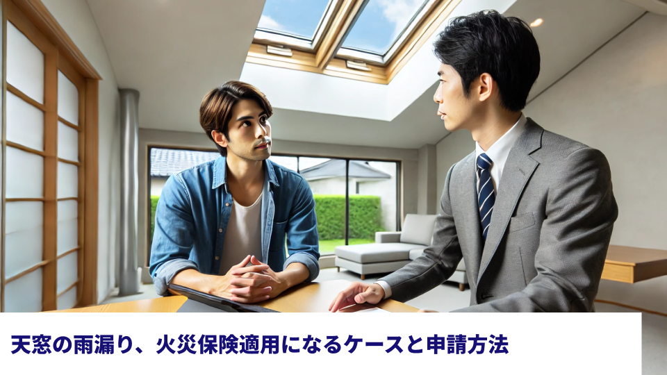 天窓の雨漏り、火災保険適用になるケースと申請方法