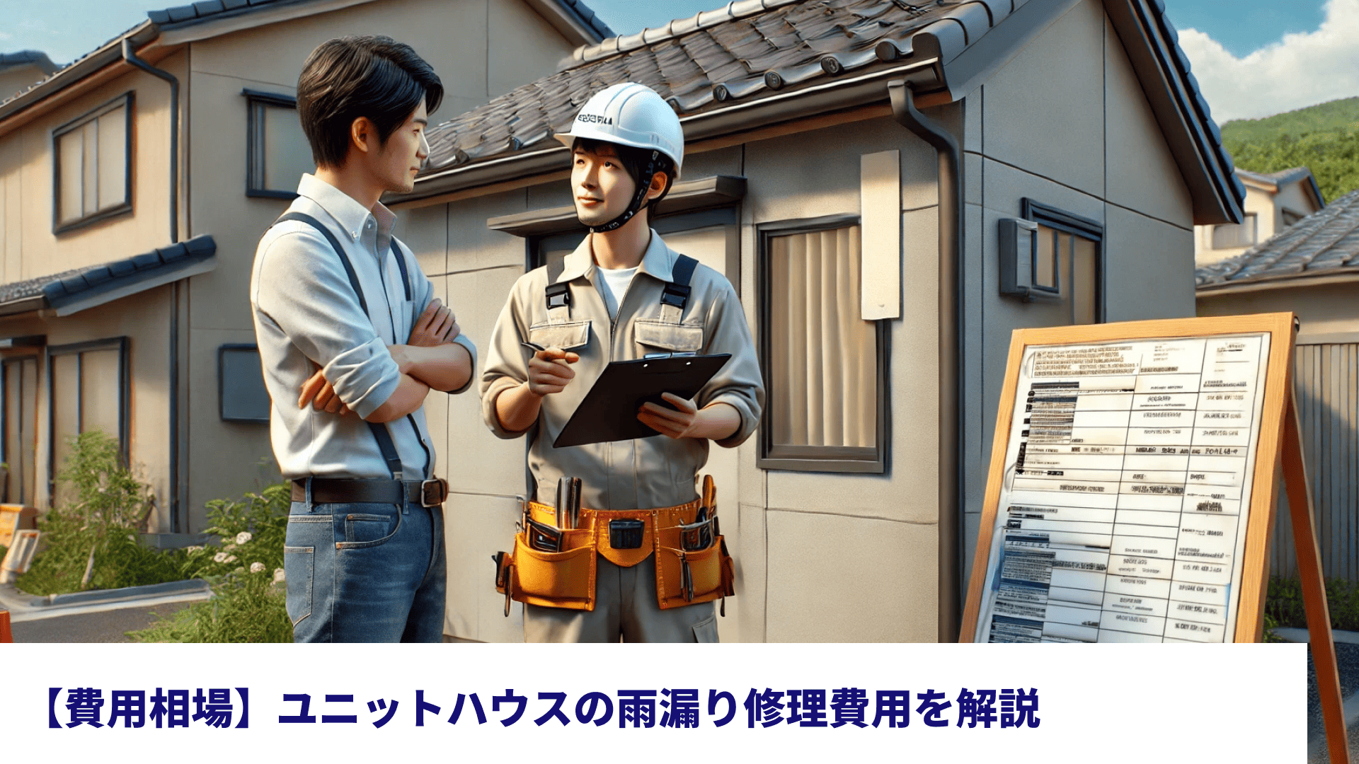 【費用相場】ユニットハウスの雨漏り修理費用を解説