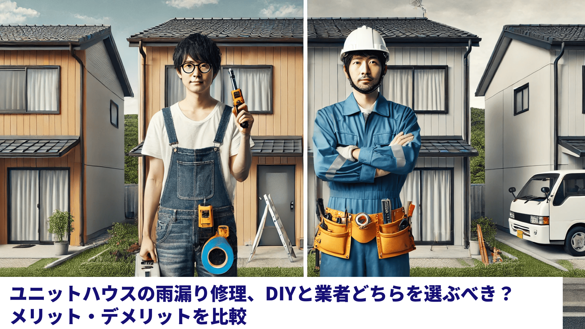 ユニットハウスの雨漏り修理、DIYと業者どちらを選ぶべき？メリット・デメリットを比較