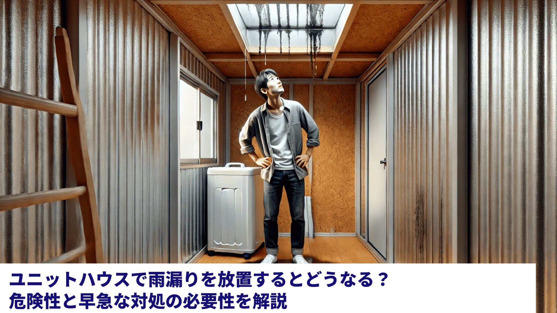 ユニットハウスで雨漏りを放置するとどうなる？危険性と早急な対処の必要性を解説