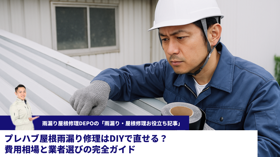 プレハブ屋根雨漏り修理はDIYで直せる？費用相場と業者選びの完全ガイド