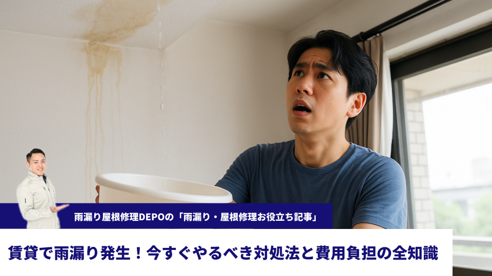 賃貸で雨漏り発生！今すぐやるべき対処法と費用負担の全知識