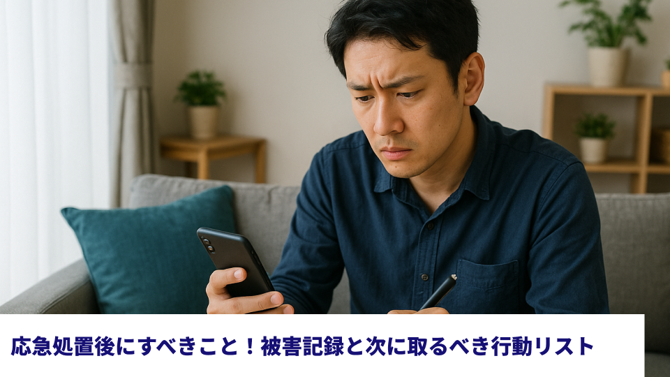 応急処置後にすべきこと！被害記録と次に取るべき行動リスト