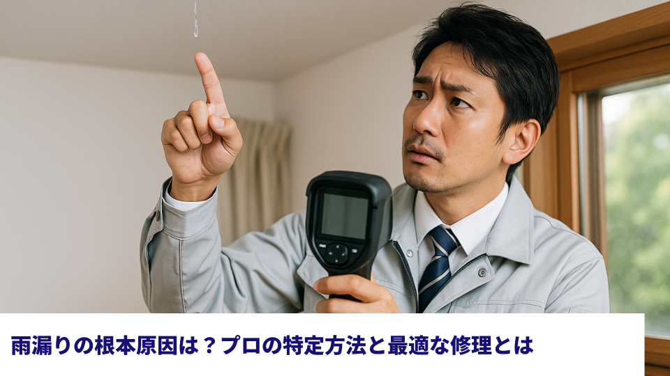 雨漏りの根本原因は？プロの特定方法と最適な修理とは