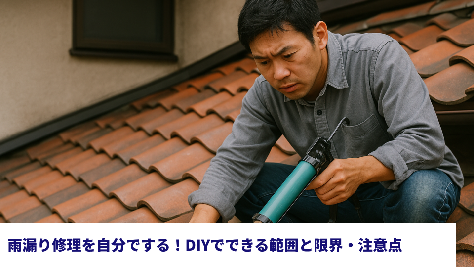 雨漏り修理を自分でする！DIYでできる範囲と限界・注意点