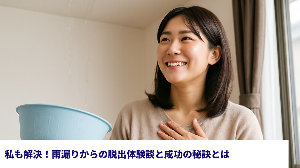 私も解決！雨漏りからの脱出体験談と成功の秘訣とは