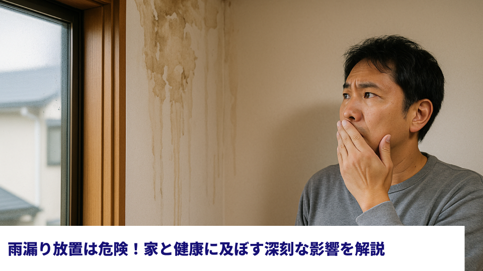 雨漏り放置は危険！家と健康に及ぼす深刻な影響を解説