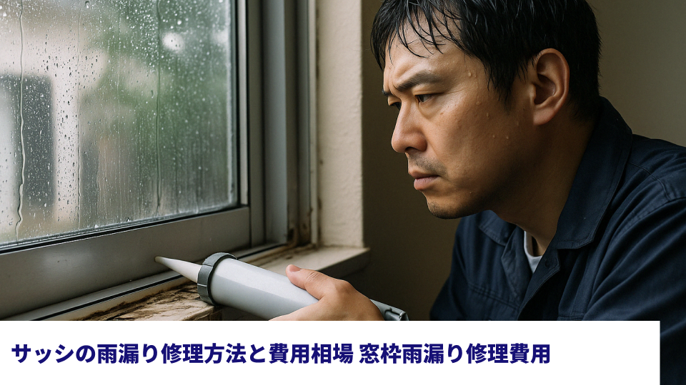 サッシの雨漏り修理方法と費用相場 窓枠雨漏り修理費用