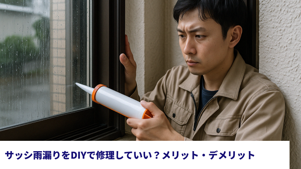 サッシ雨漏りをDIYで修理していい？メリット・デメリット