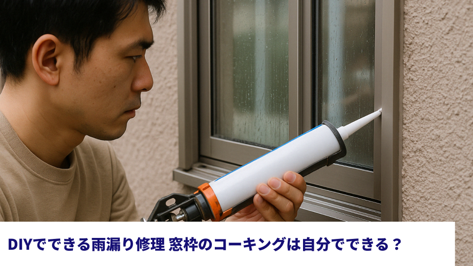 DIYでできる雨漏り修理 窓枠のコーキングは自分でできる？