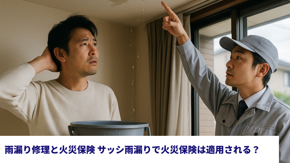 雨漏り修理と火災保険 サッシ雨漏りで火災保険は適用される？