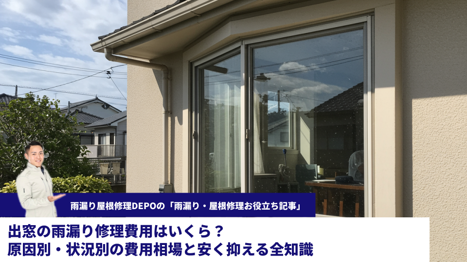 出窓の雨漏り修理費用はいくら？原因別・状況別の費用相場と安く抑える全知識