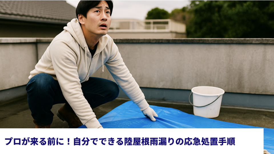 プロが来る前に！自分でできる陸屋根雨漏りの応急処置手順