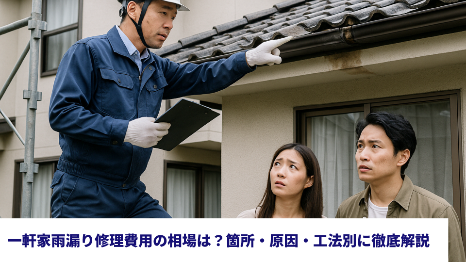 一軒家雨漏り修理費用の相場は？箇所・原因・工法別に徹底解説