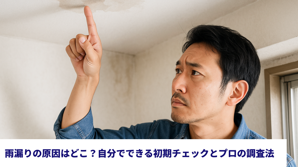 雨漏りの原因はどこ？自分でできる初期チェックとプロの調査法