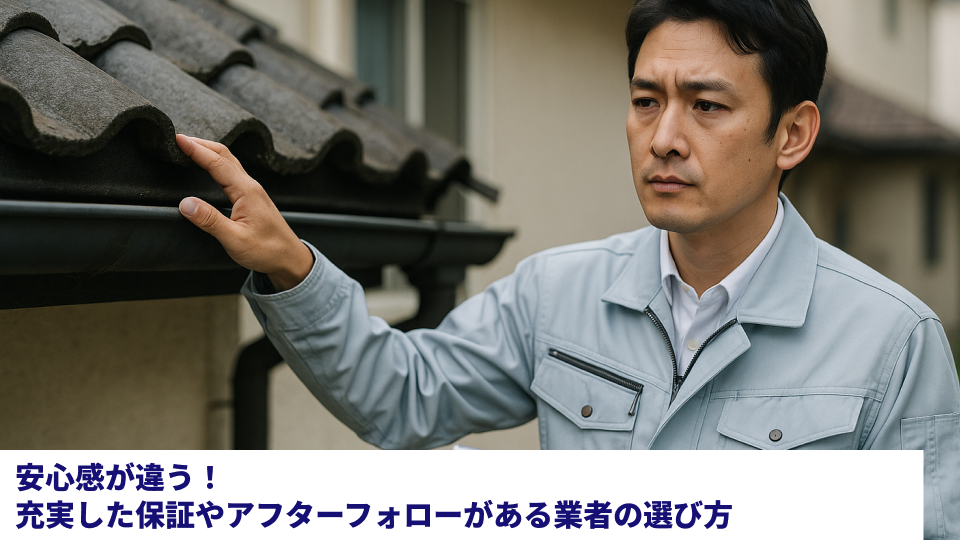 安心感が違う！充実した保証やアフターフォローがある業者の選び方