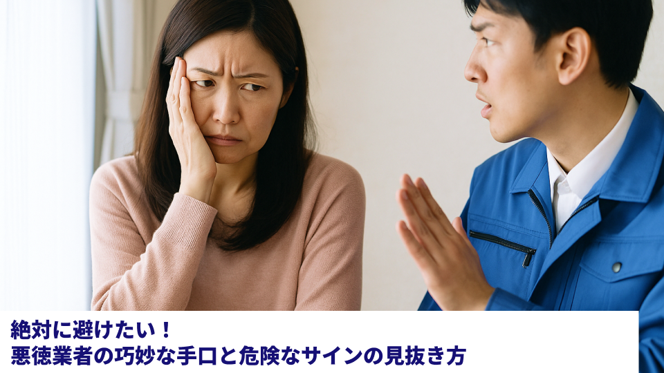 絶対に避けたい！悪徳業者の巧妙な手口と危険なサインの見抜き方