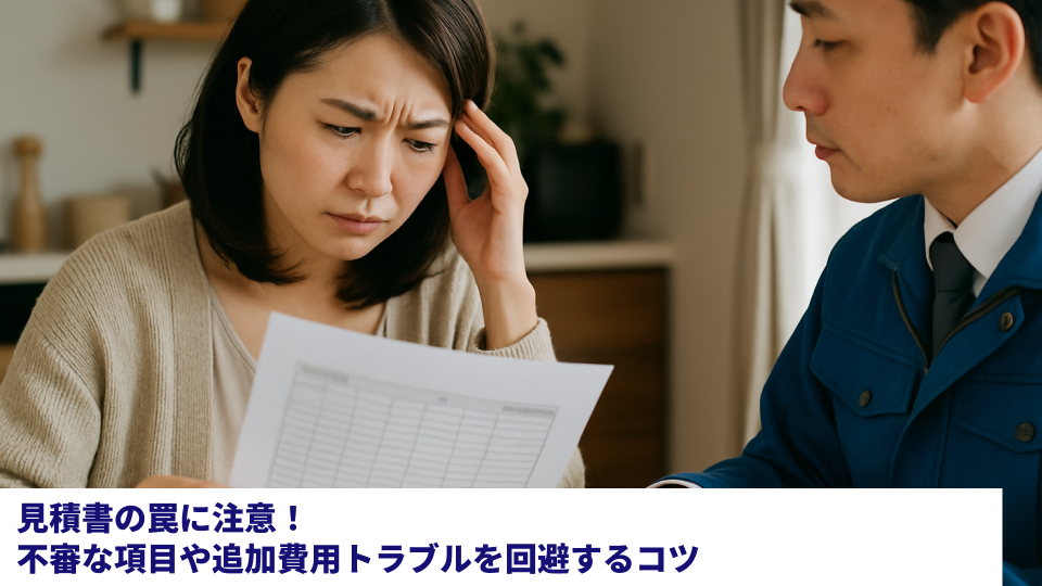 見積書の罠に注意！不審な項目や追加費用トラブルを回避するコツ