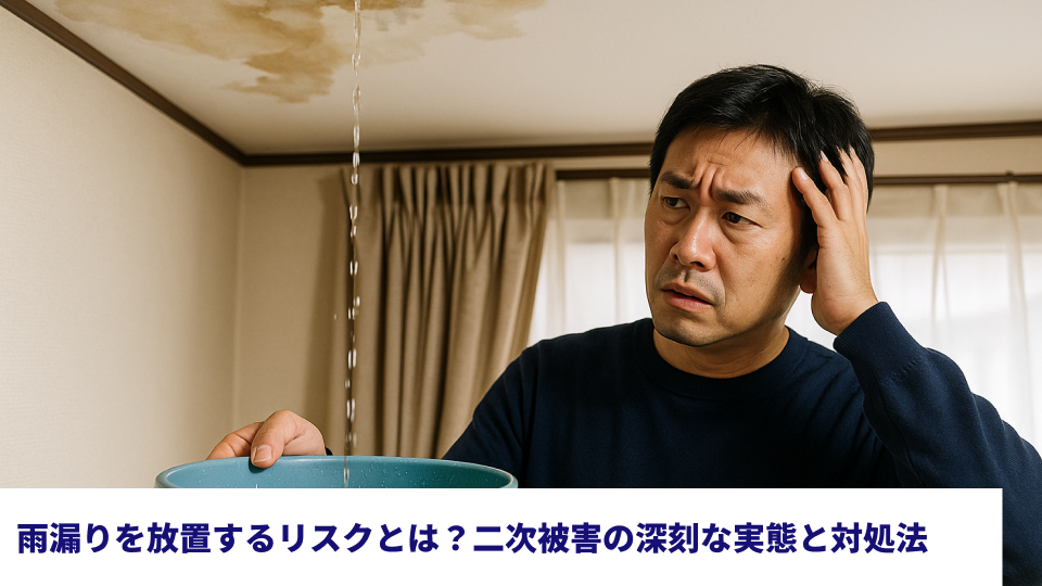 雨漏りを放置するリスクとは？二次被害の深刻な実態と対処法