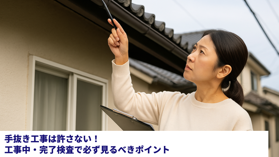 手抜き工事は許さない！工事中・完了検査で必ず見るべきポイント