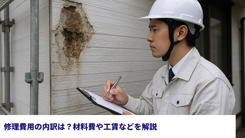 修理費用の内訳は？材料費や工賃などを解説