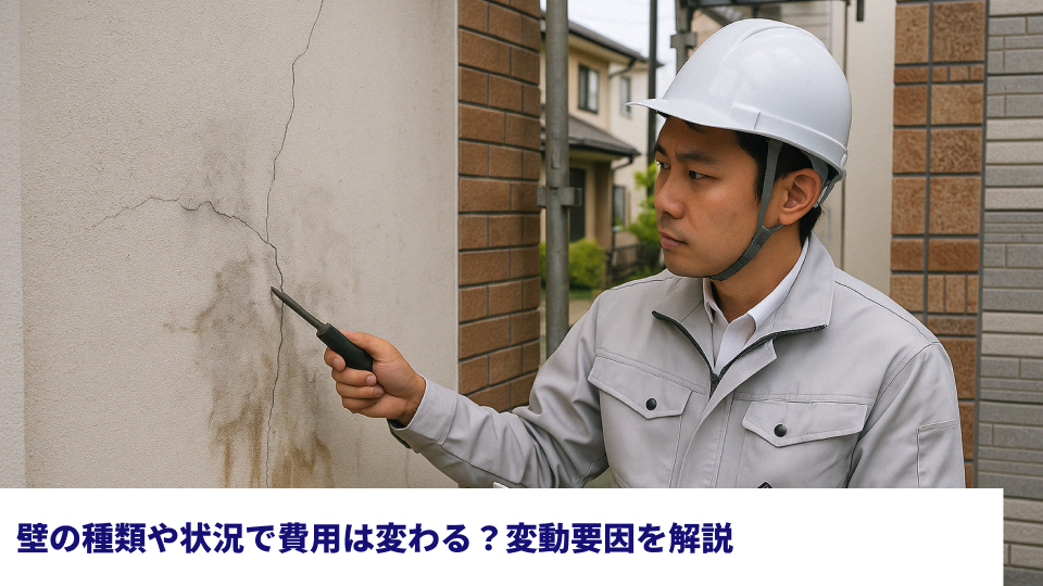 壁の種類や状況で費用は変わる？変動要因を解説
