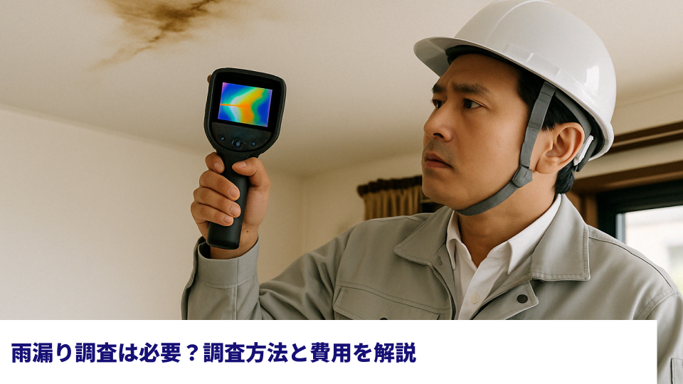 雨漏り調査は必要？調査方法と費用を解説