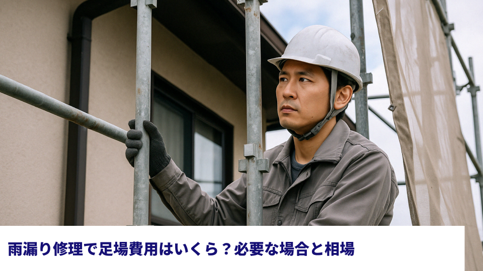 雨漏り修理で足場費用はいくら？必要な場合と相場
