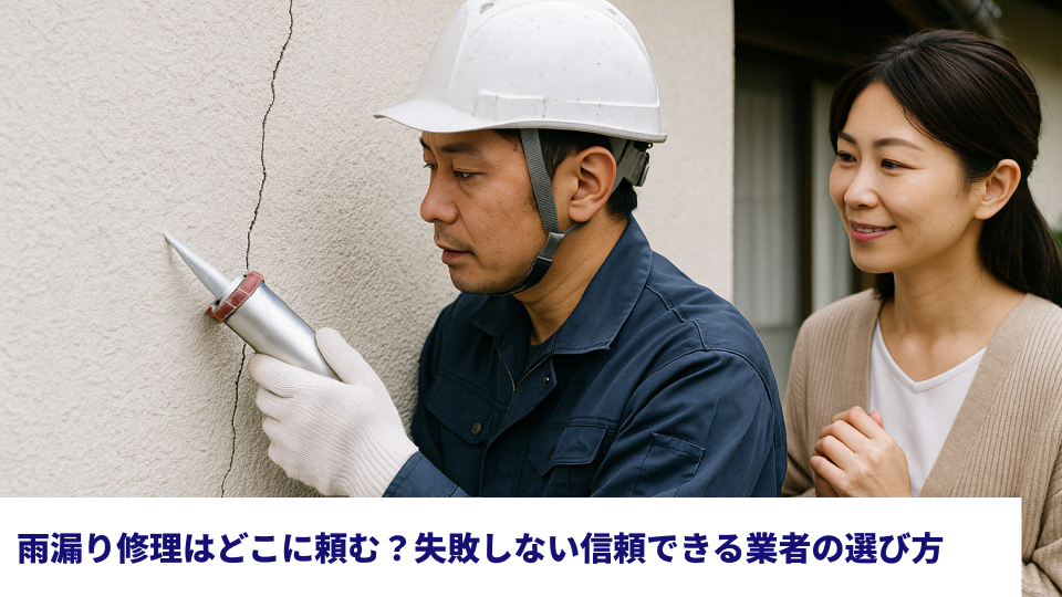 雨漏り修理はどこに頼む？失敗しない信頼できる業者の選び方