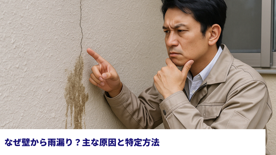 なぜ壁から雨漏り？主な原因と特定方法