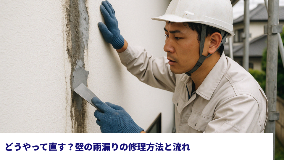 どうやって直す？壁の雨漏りの修理方法と流れ