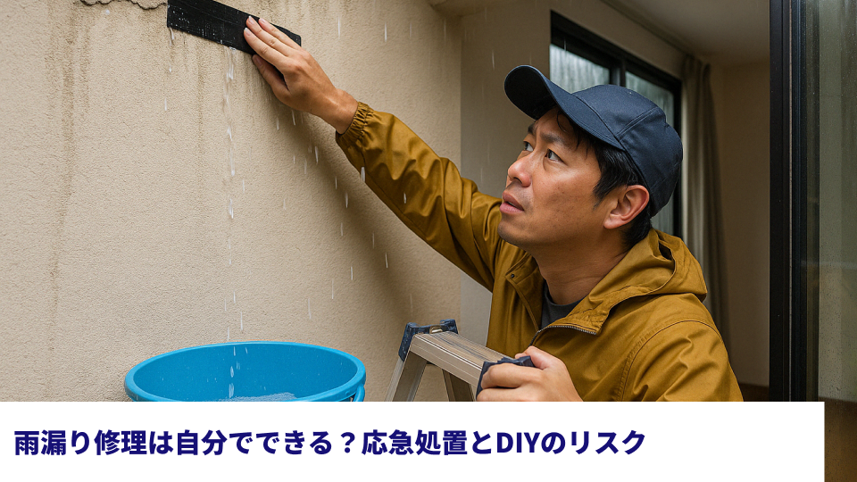 雨漏り修理は自分でできる？応急処置とDIYのリスク
