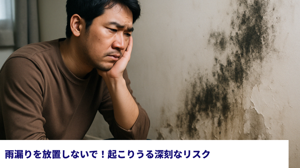 雨漏りを放置しないで！起こりうる深刻なリスク