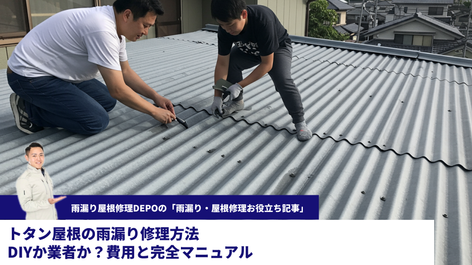 トタン屋根の雨漏り修理方法｜DIYか業者か？費用と完全マニュアル