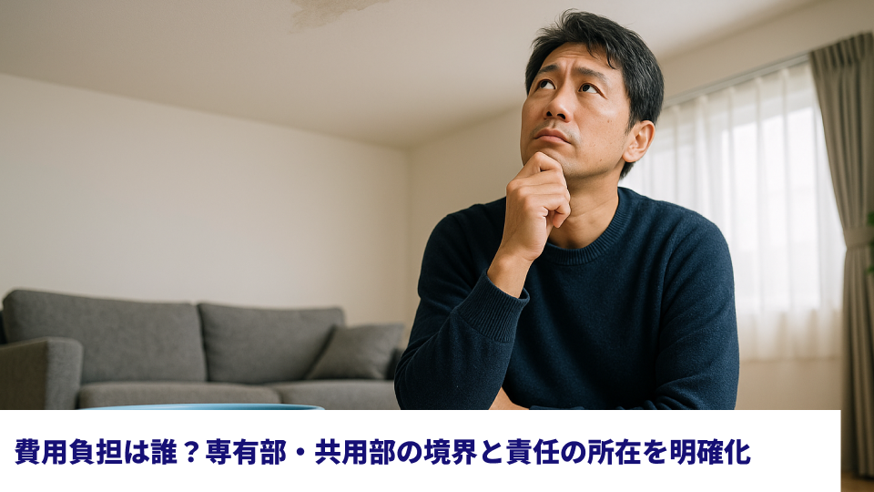 費用負担は誰？専有部・共用部の境界と責任の所在を明確化