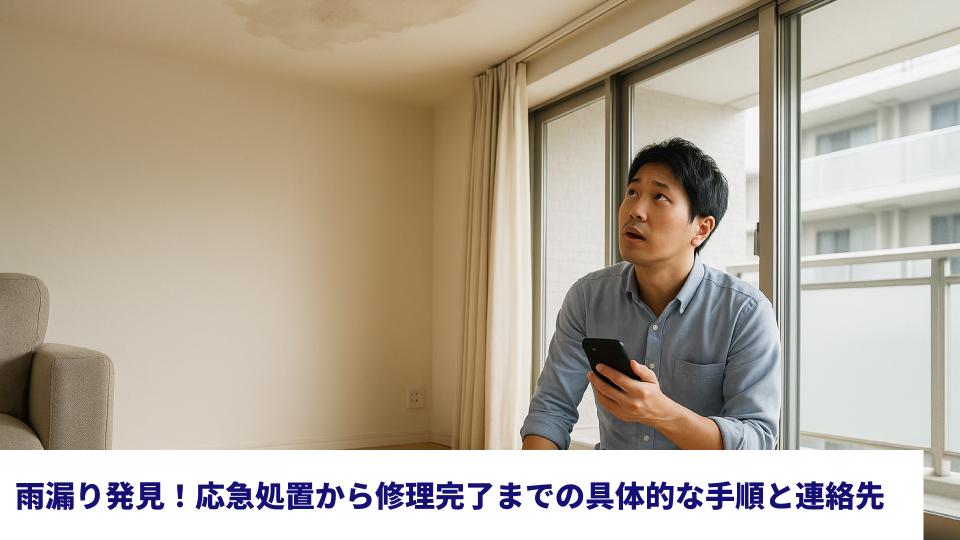 雨漏り発見！応急処置から修理完了までの具体的な手順と連絡先