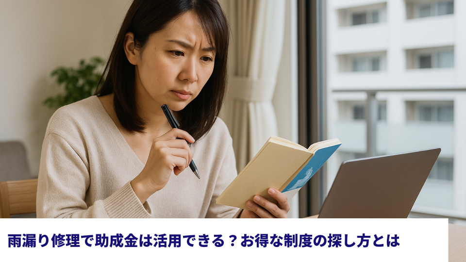 雨漏り修理で助成金は活用できる？お得な制度の探し方とは