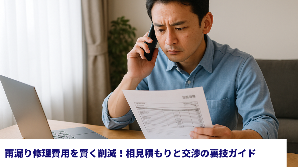 雨漏り修理費用を賢く削減！相見積もりと交渉の裏技ガイド