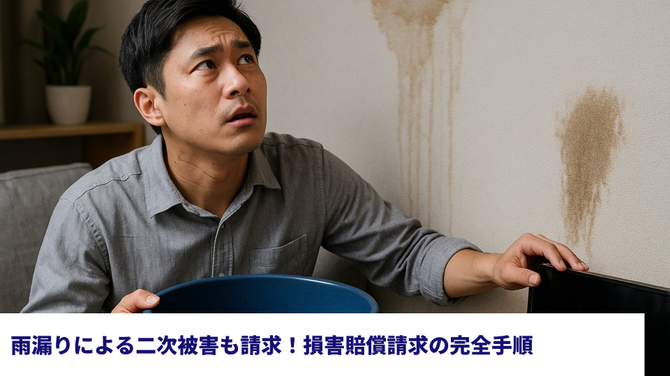 雨漏りによる二次被害も請求！損害賠償請求の完全手順