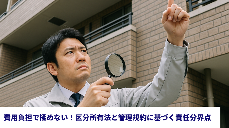 費用負担で揉めない！区分所有法と管理規約に基づく責任分界点