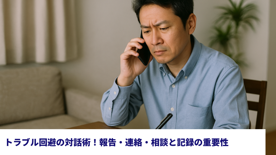 トラブル回避の対話術！報告・連絡・相談と記録の重要性