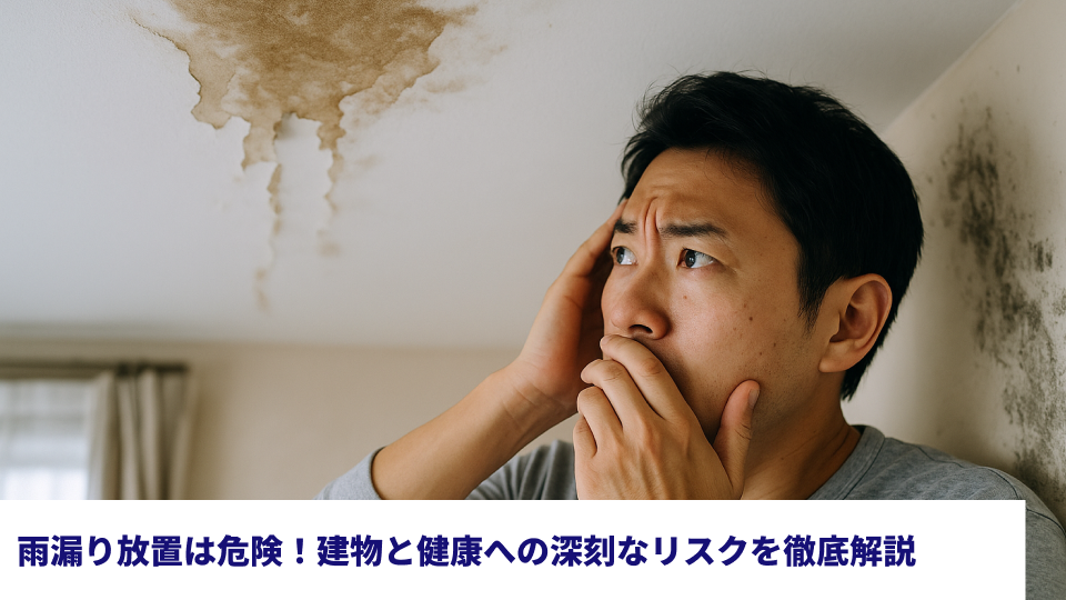 雨漏り放置は危険！建物と健康への深刻なリスクを徹底解説